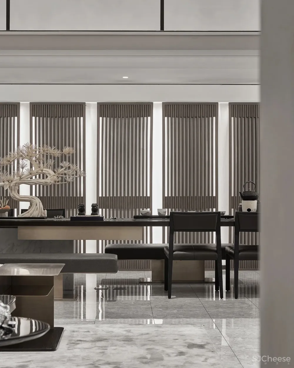 奢华金点缀大理石,恰到好处的低调简洁!