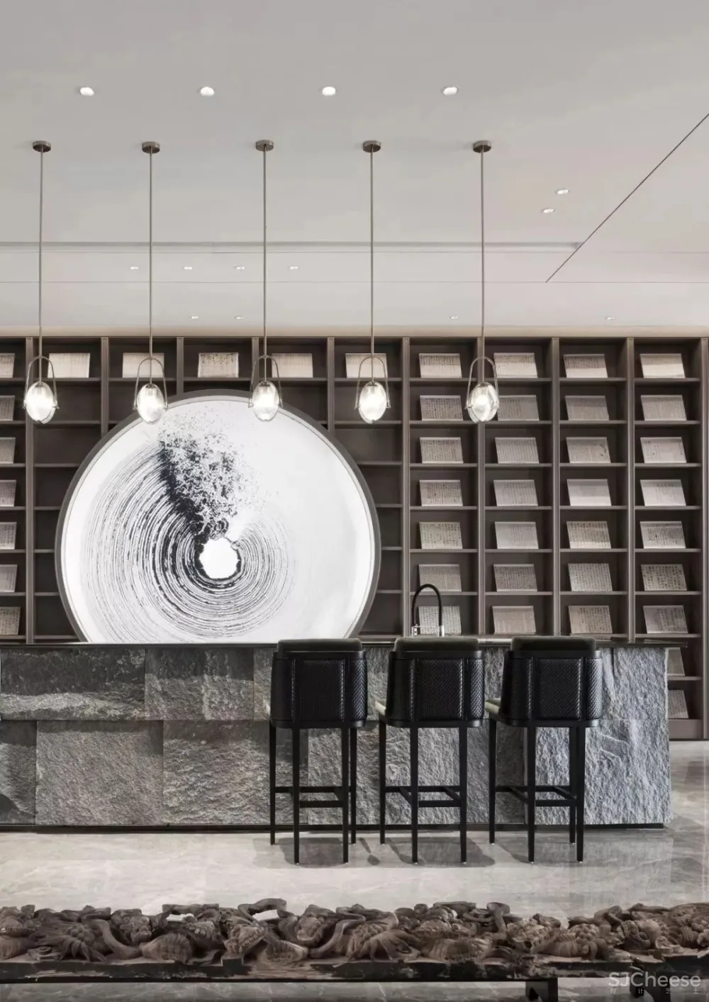 高级灰 新中式,融创广深春风岭南图书馆:以阅读的日常,镌刻一座精神地标