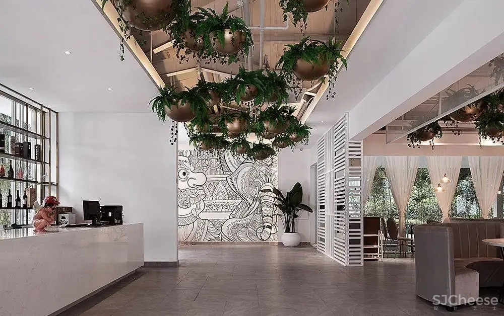 佳作 王怀庄 × 素梧：湖畔与树屋，现代而浪漫的白色餐厅