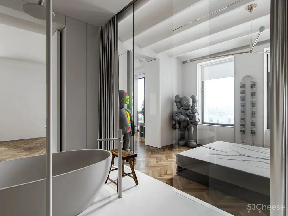 85㎡住宅,质感与极简的生活居所