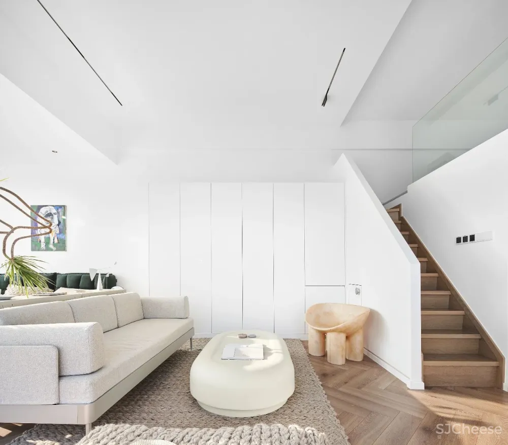 58㎡小家的L型玻璃幕墙,让小房也能拥有180°豪华夜景