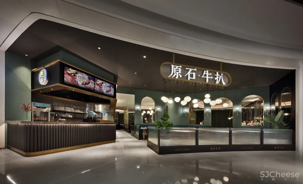 原石品牌餐厅设计【艺鼎新作·原石牛扒】 一场舌尖上的欧式户外花园之旅