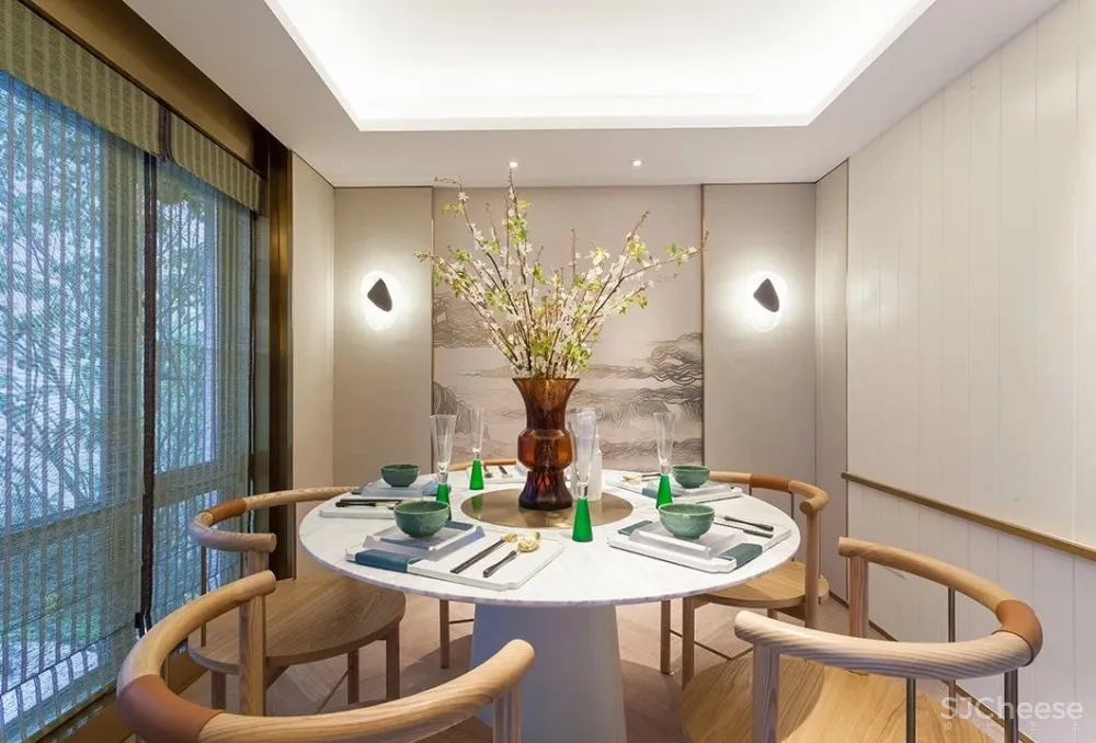 300㎡超美新中式：茶色悠然，新派雅趣！