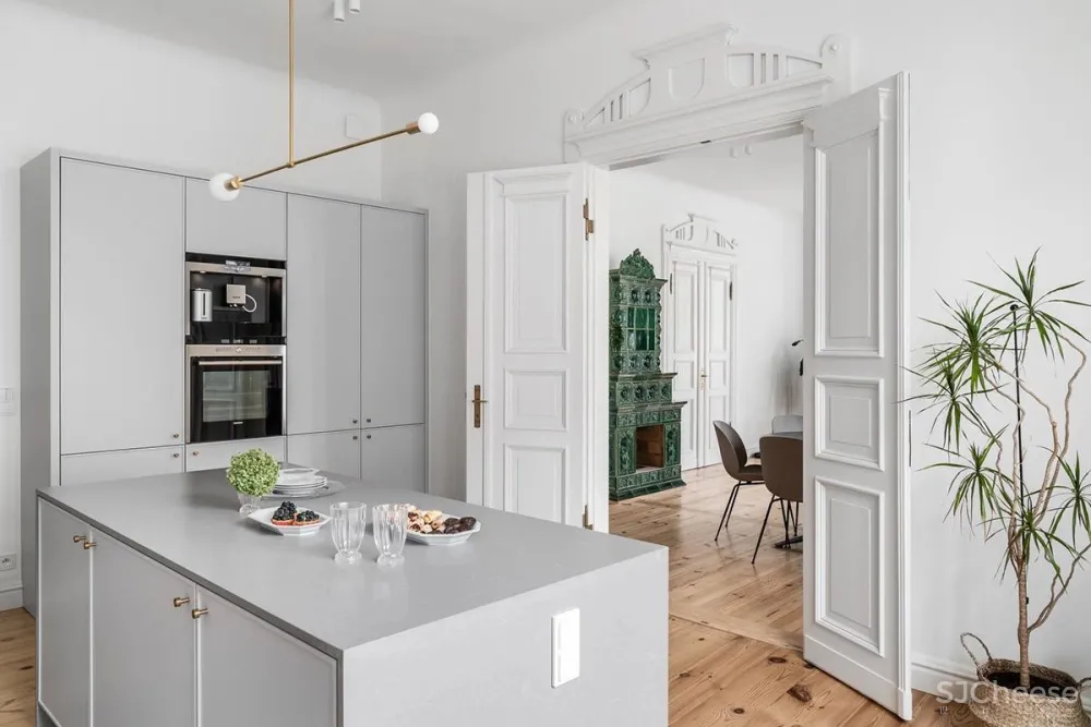 这个以“绿”为美的空间,打造出了现代与古典兼具的极致魅力