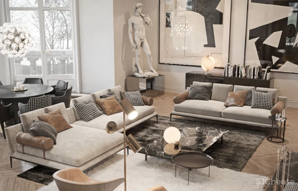 最美新古典两层公寓,贵族生活的正确打开方式!