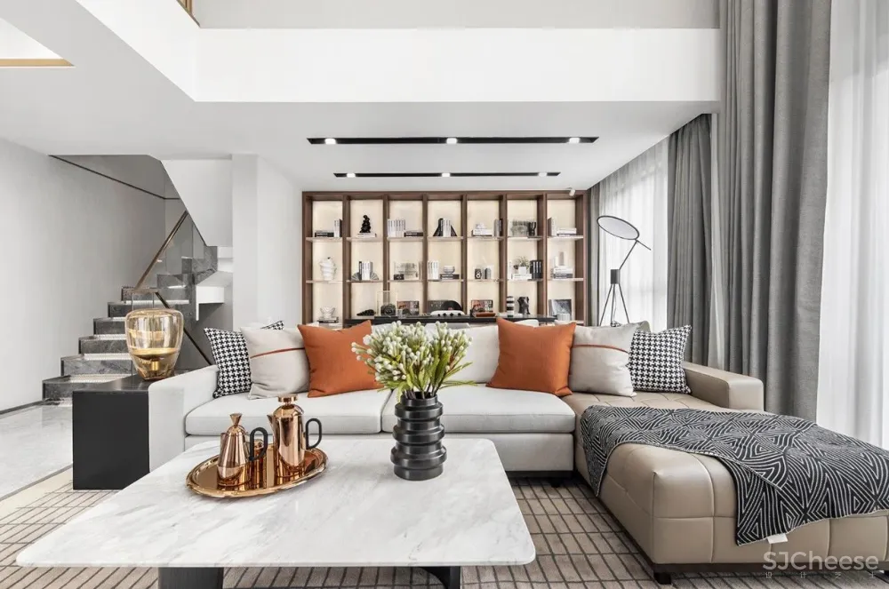 安想设计:156m² 现代雅致别墅,简约细腻