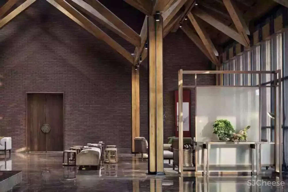 柏年印象设计 西安里城柳岸十里售楼中心 内敛的东方美学