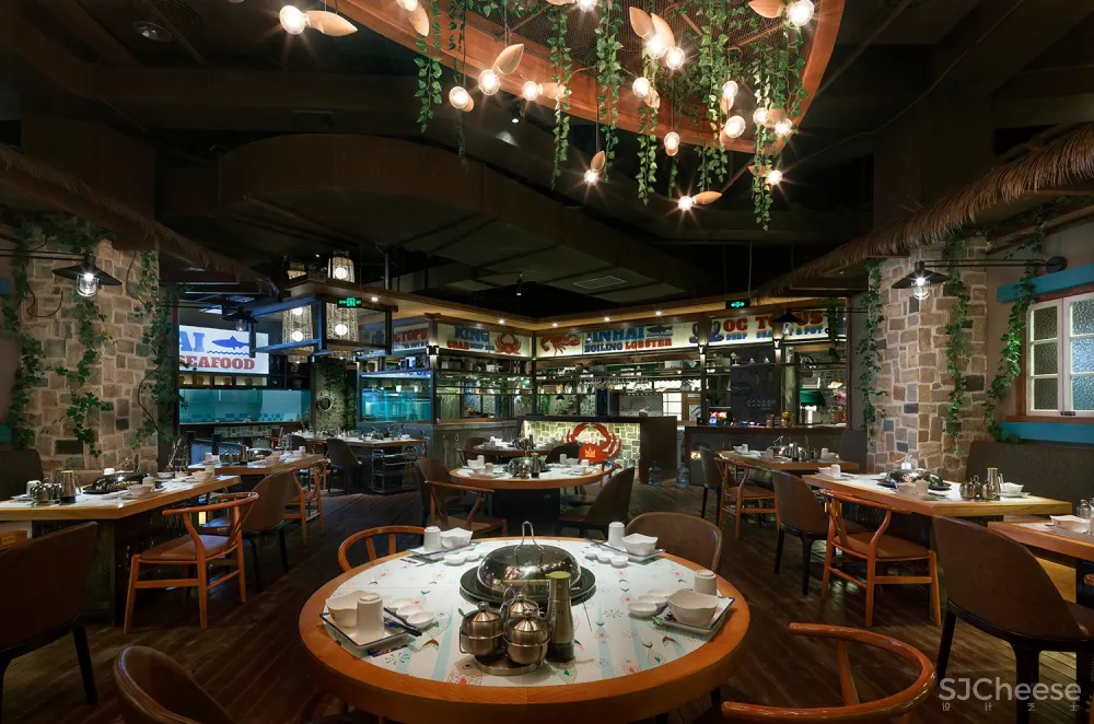 鲜到不得了的海鲜餐厅设计“近海蒸鲜”从海里飞来深圳