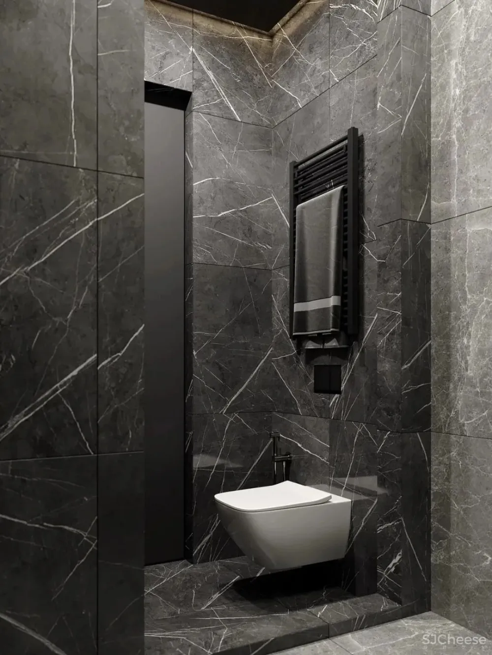 现代轻奢蓝住宅，看大理石的炸裂美感！