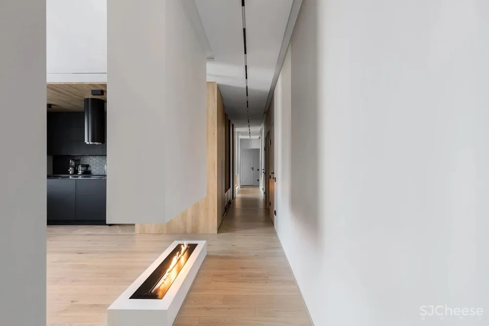 原木+高级黑,客厅电视墙这样设计太巧妙了