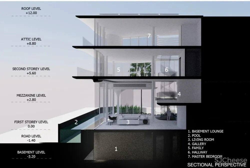 别墅还可以这样设计，从内到外的阶梯式曲线太美！