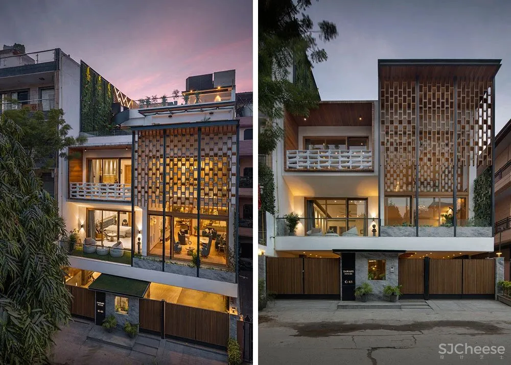 来自印度的日式风味丨印度屏风住宅