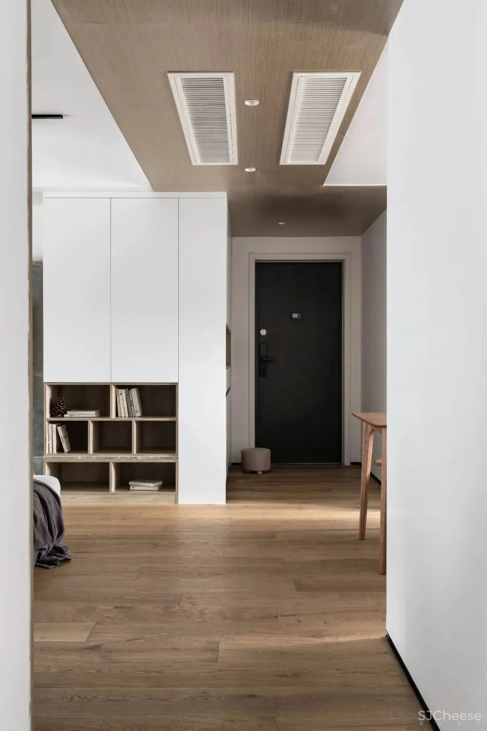 130㎡北欧简约,女主人爱生活,男主爱游戏,客厅书房设计一体