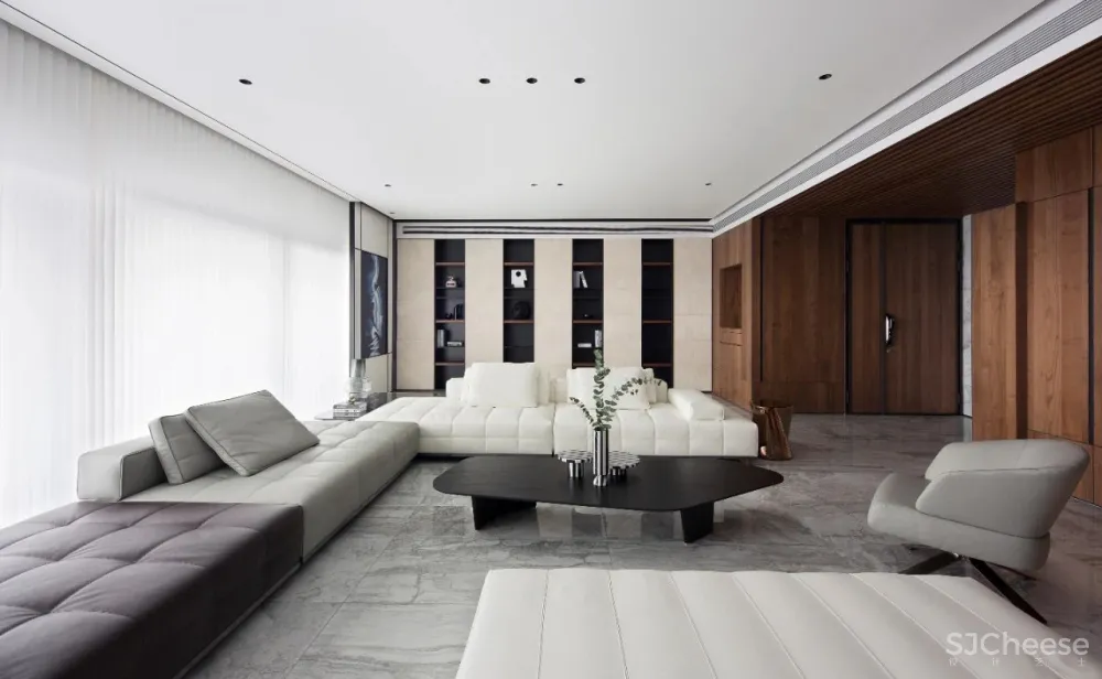 380㎡现代轻奢大宅,用线条勾勒空间的精髓!