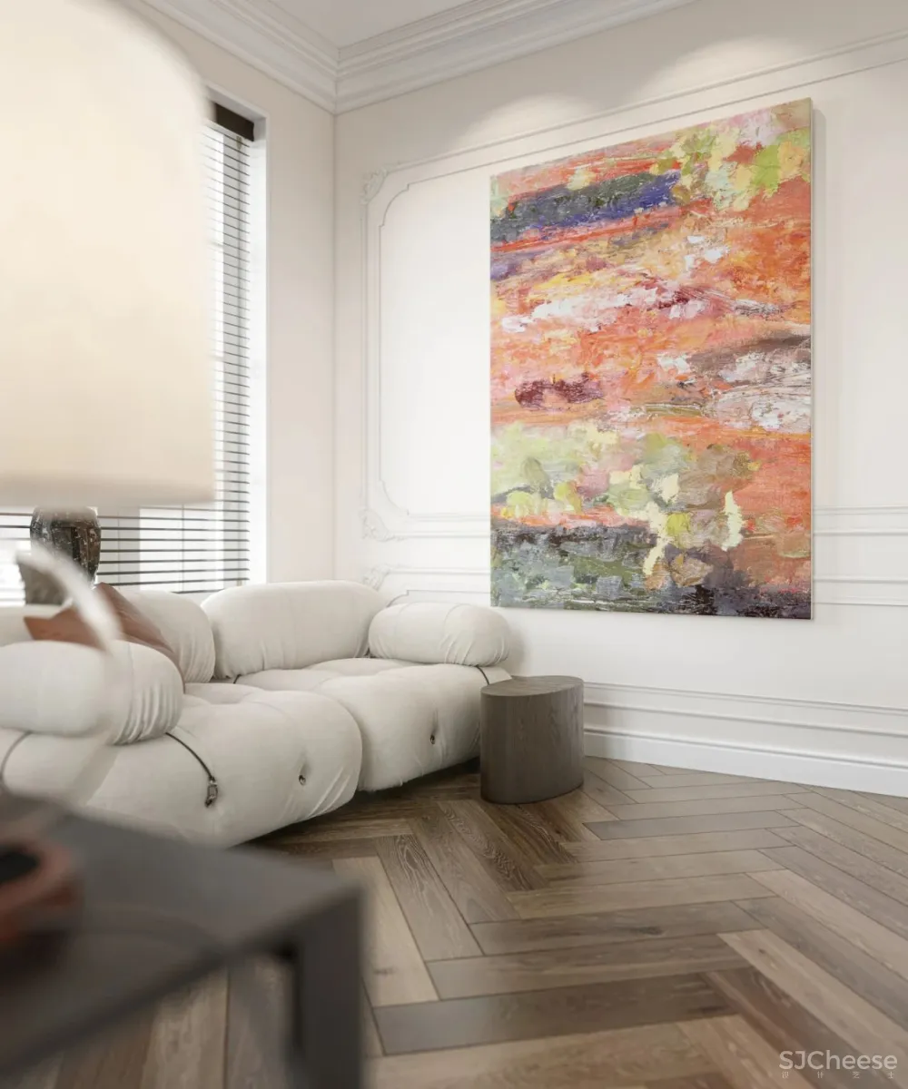 三室两厅的家,墙面用石膏线装饰,复古又时尚