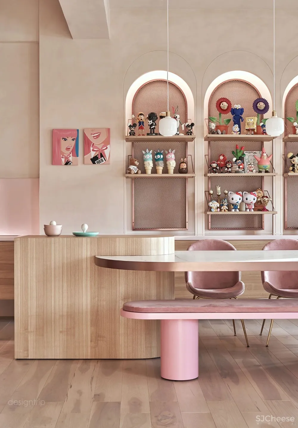 一个人，三只猫，144㎡ 糖果色度假屋