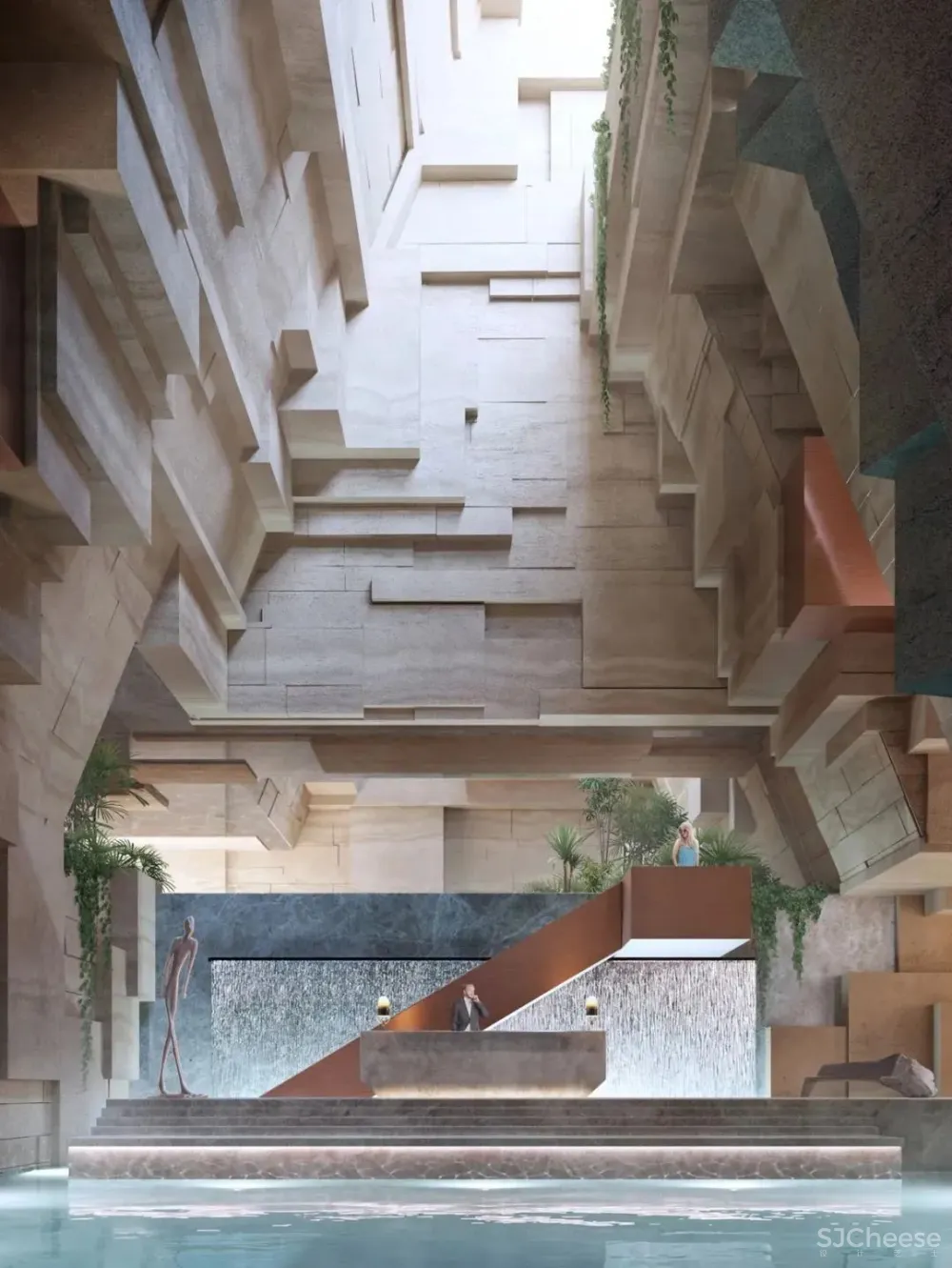 Caprini&Pellerin•海岛酒店将建筑几何完美融入自然环境!