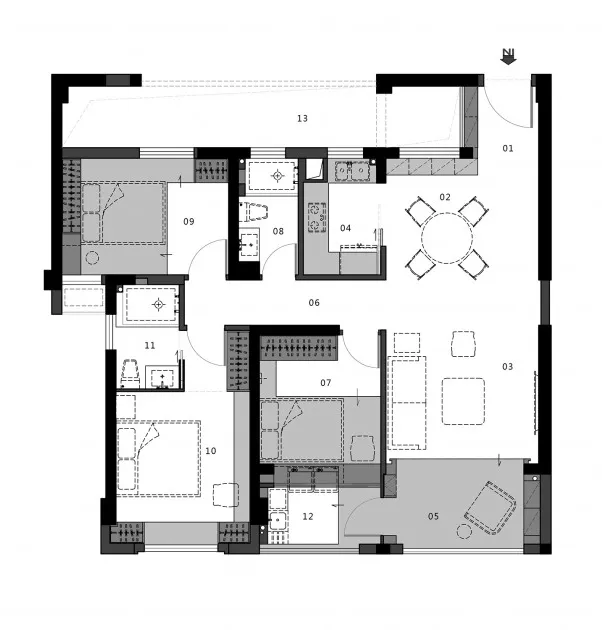 98㎡极简公寓，最纯粹的简约设计！