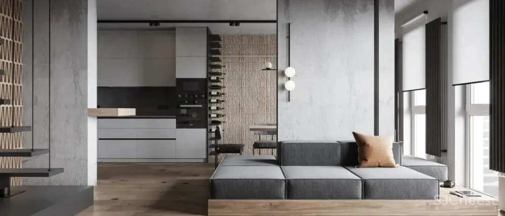 仓库改造成工业风的家,巧开天窗让空间更通透