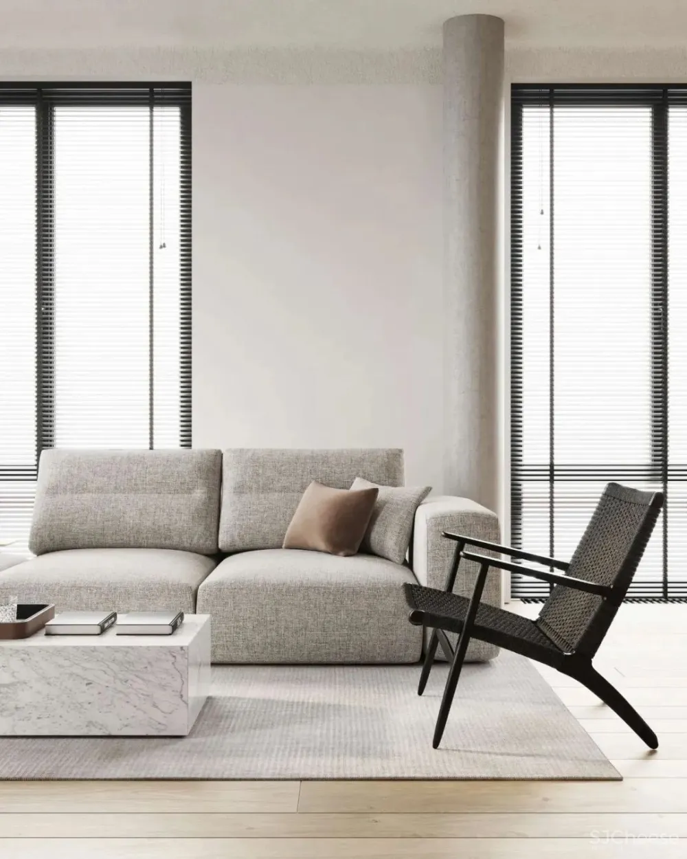 66㎡浅度灰私宅,简约不单调的质感生活!