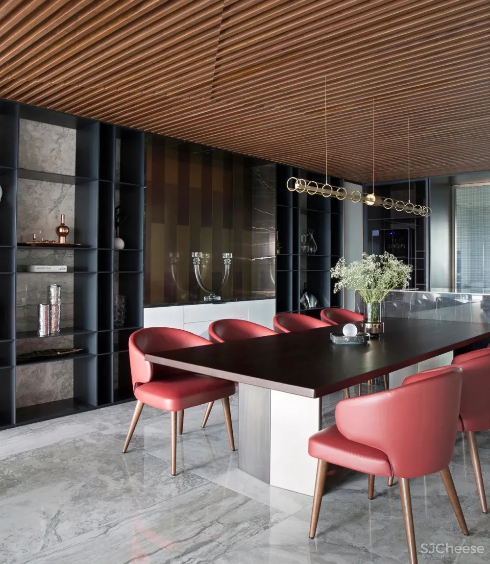 380㎡现代轻奢大宅,用线条勾勒空间的精髓!