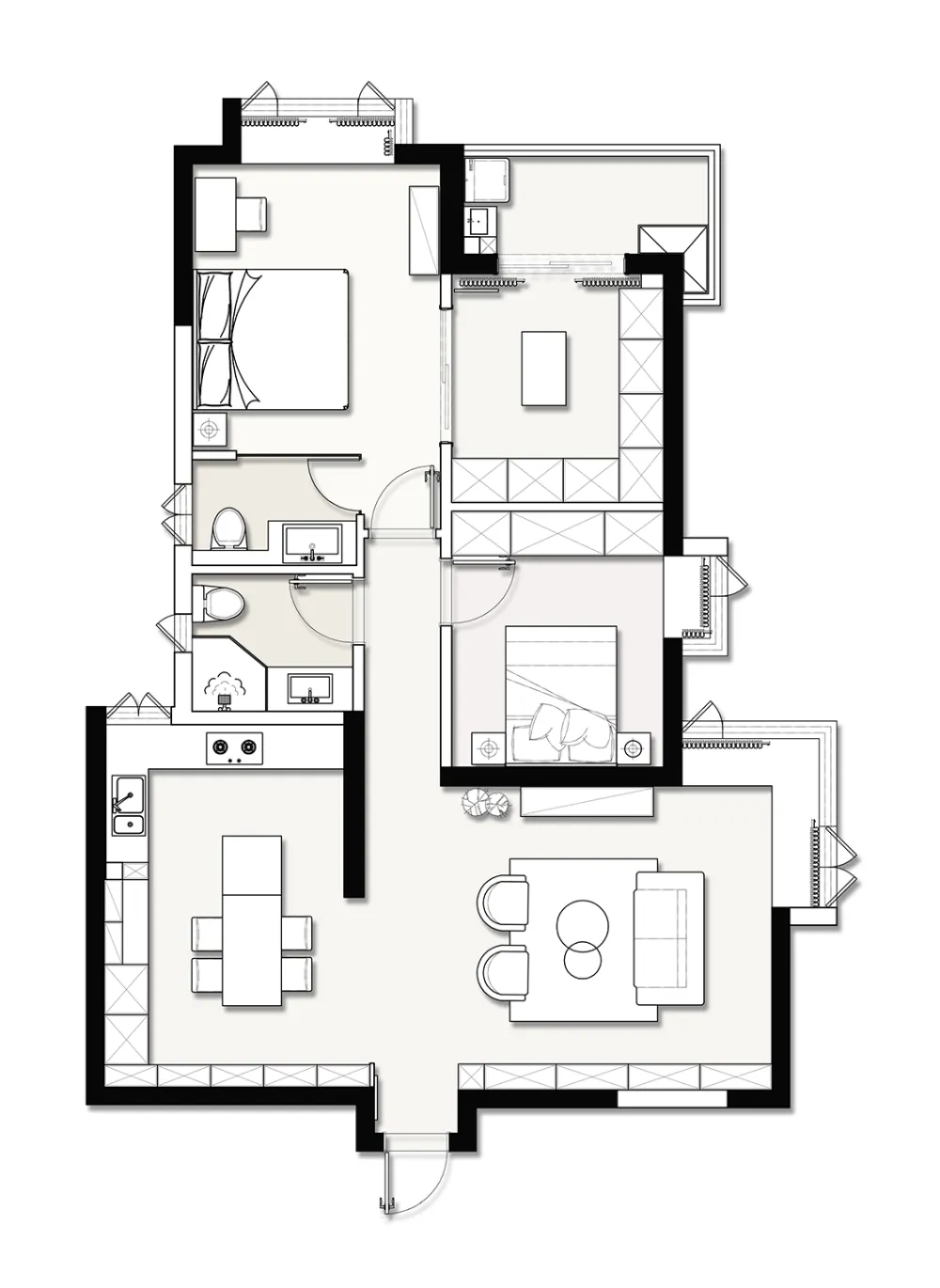 极简 黑白灰,最纯粹的设计格调!