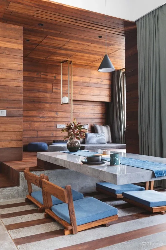 67㎡ 一室户,用水泥与木头就能缔造出时尚住宅