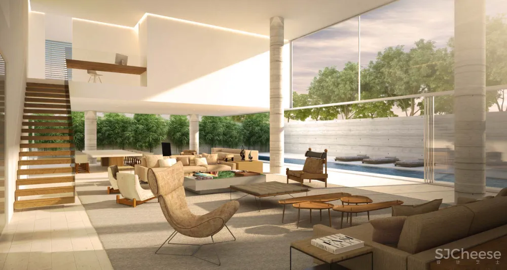 550㎡ 大平层,自然简约的画风比别墅更高级