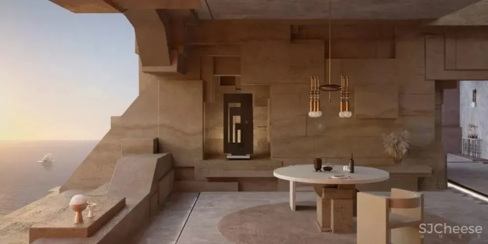 Caprini&Pellerin•海岛酒店将建筑几何完美融入自然环境!