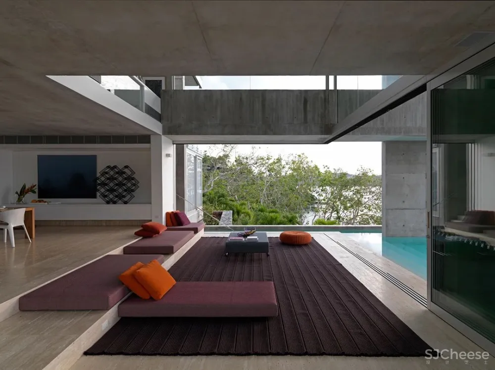 超酷的混凝土海景奢华别墅,深邃于空,容纳万境