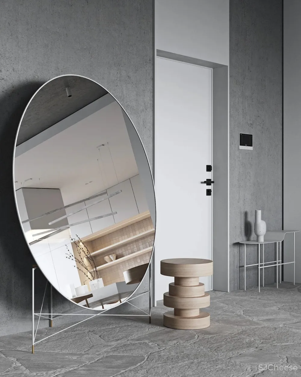 水泥灰 原木,打造自然现代风