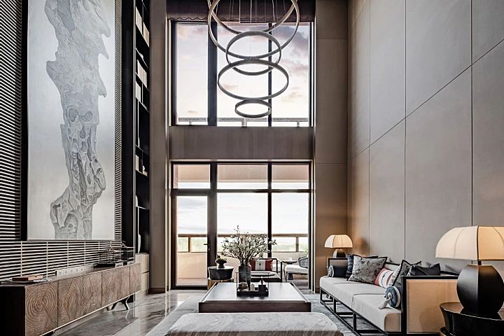 明德设计│塞上梦江南——银川万科翡翠公园上叠别墅样板间