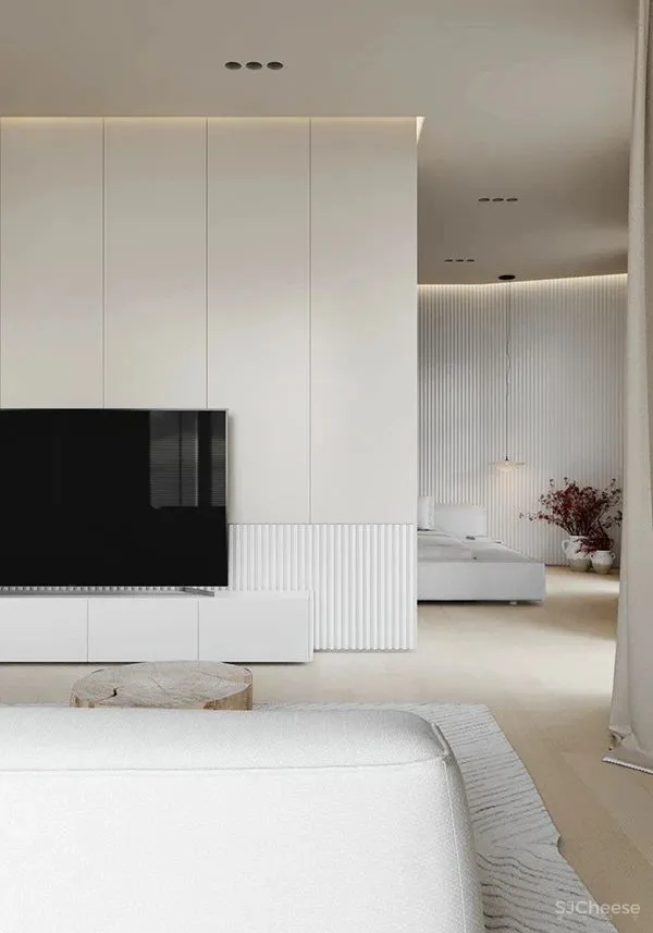 80㎡ 的一室户,隐藏式厨房布局更巧妙