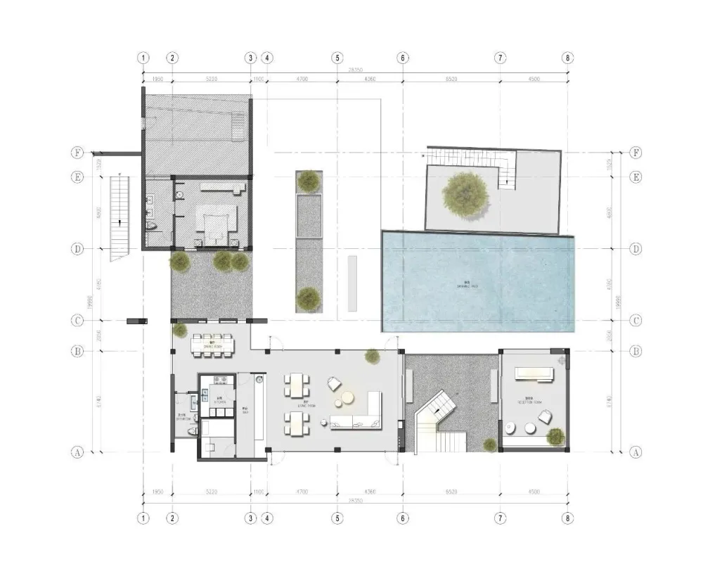 杉树林里的极美民宿