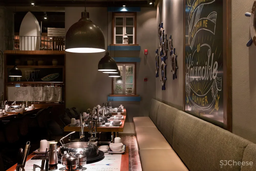 鲜到不得了的海鲜餐厅设计“近海蒸鲜”从海里飞来深圳