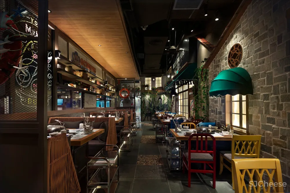 鲜到不得了的海鲜餐厅设计“近海蒸鲜”从海里飞来深圳