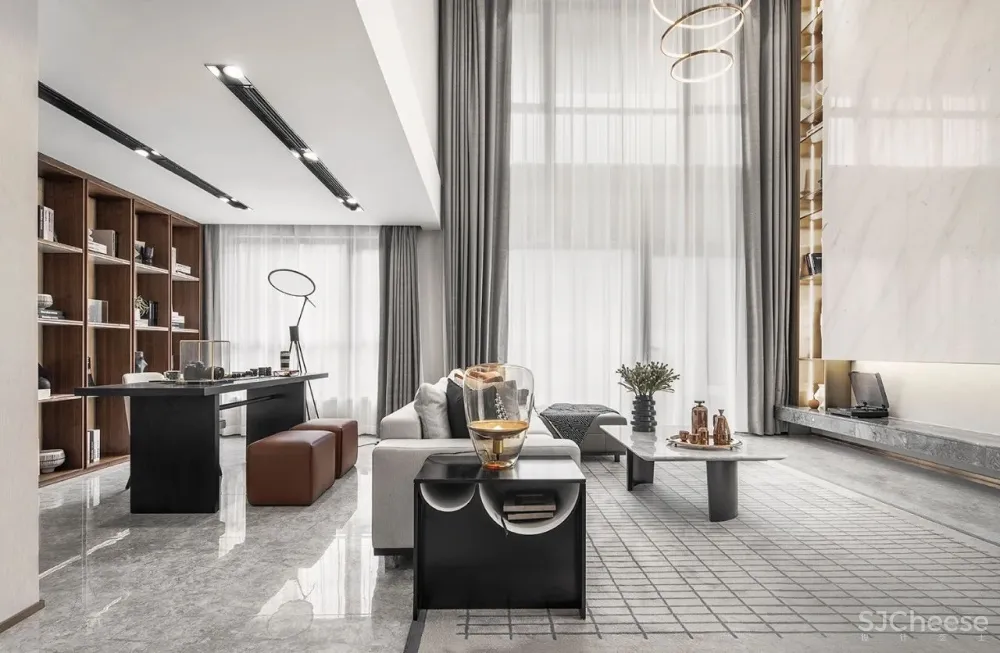 安想设计:156m² 现代雅致别墅,简约细腻