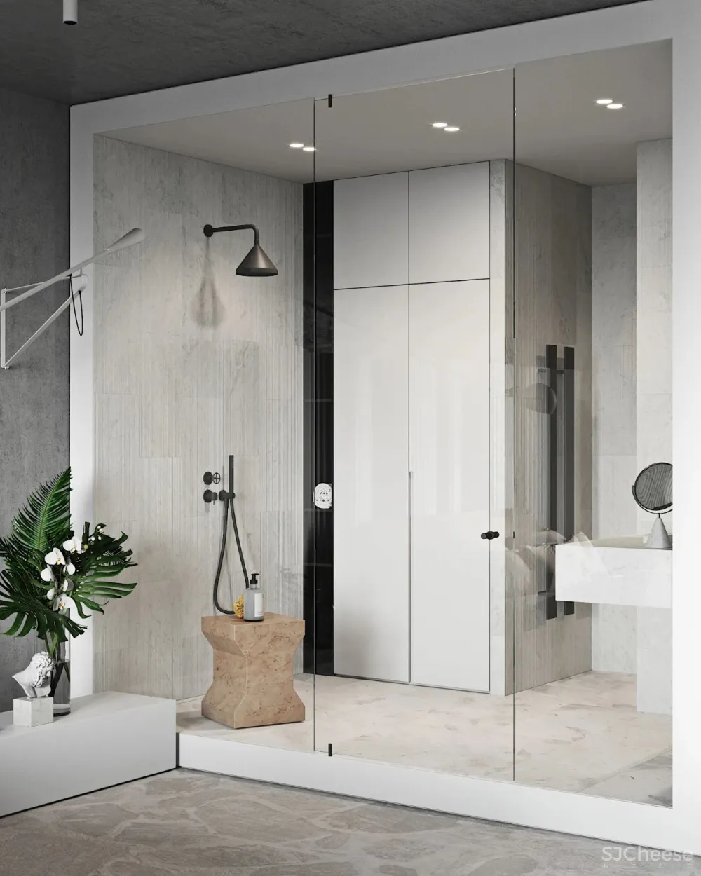 水泥灰 原木,打造自然现代风