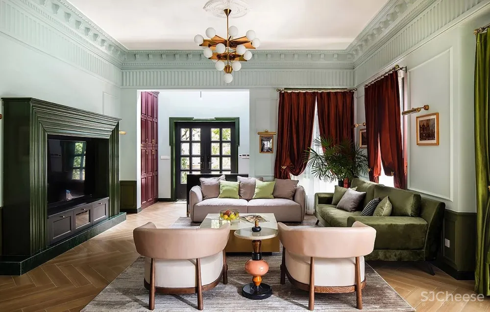 300m²红配绿的大胆设计,极尽“花俏”本事!网友直呼:美到不真实!