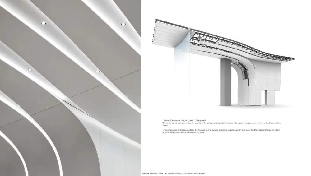 弧形玻璃幕墙+从墙到顶的天花,这个大堂改造太惊艳!