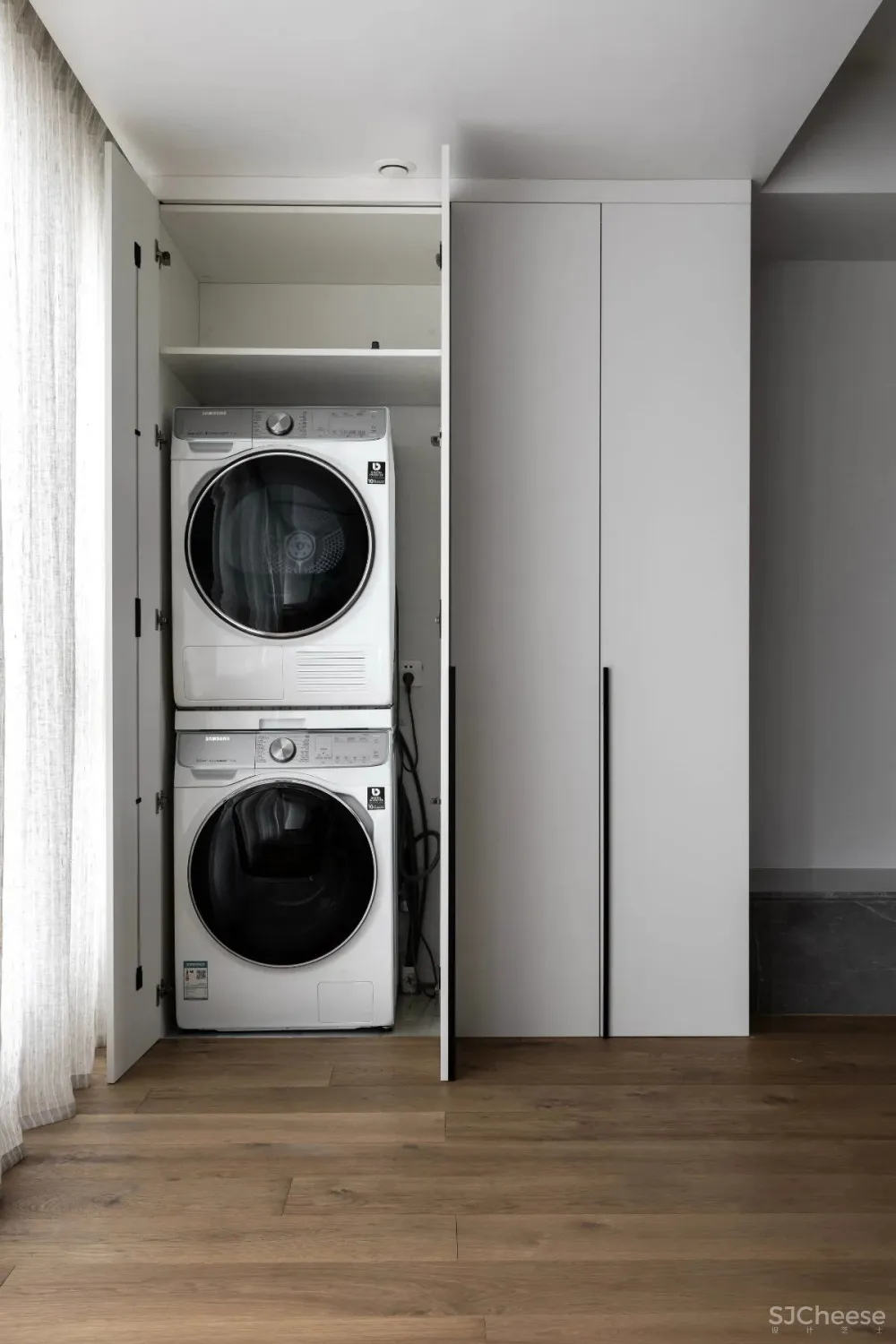 130㎡北欧简约,女主人爱生活,男主爱游戏,客厅书房设计一体