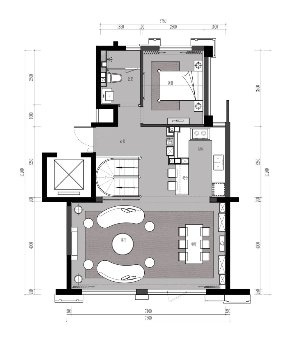 220㎡璀璨奢宅, 黑红配色,致敬经典!