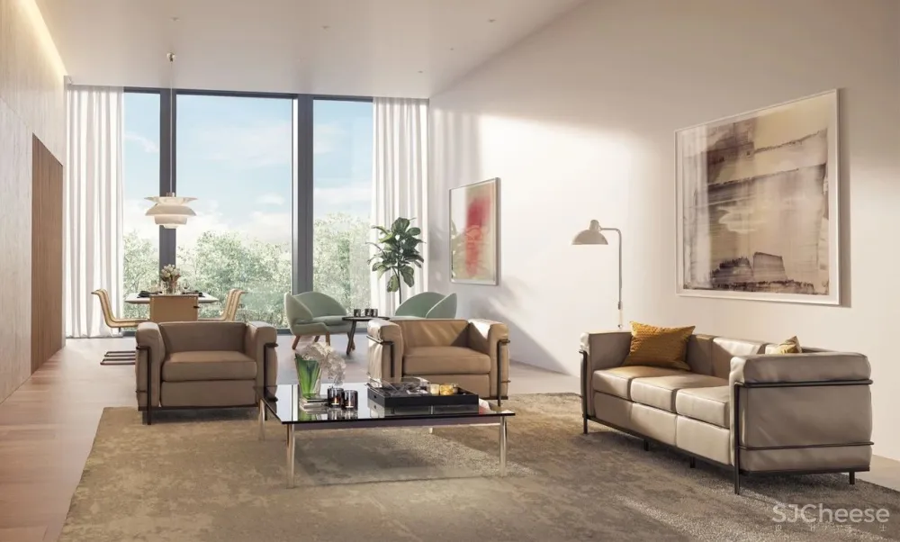 Richard Meier 设计的公寓楼,极简主义精装够低调、也够奢华!