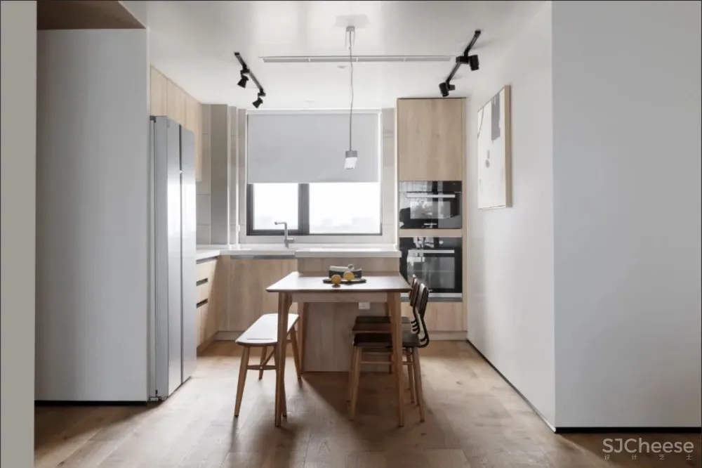 130㎡北欧简约,女主人爱生活,男主爱游戏,客厅书房设计一体