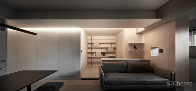 66㎡ 两居室,灯带这样用让家更有型