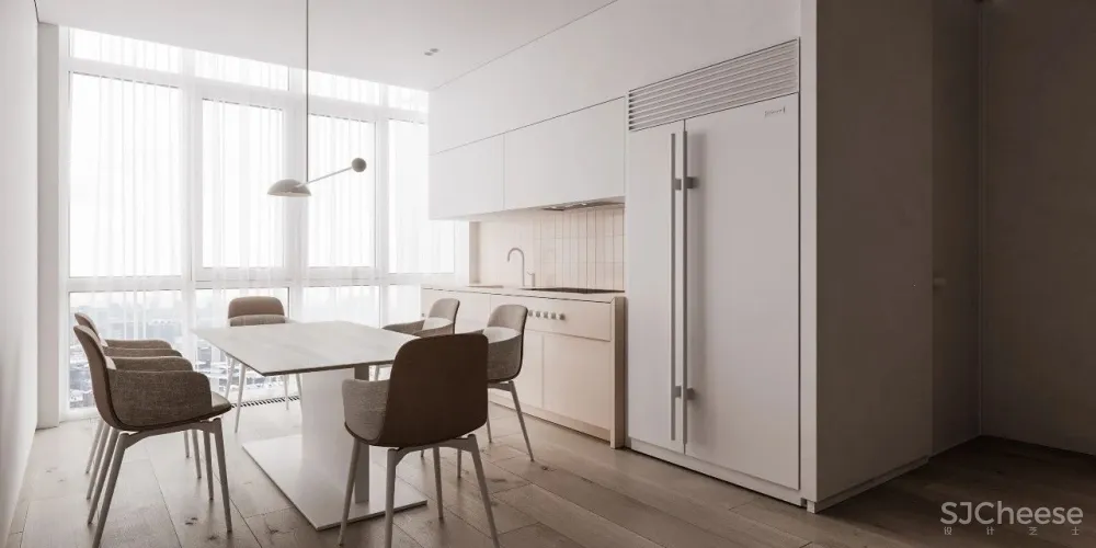 120㎡极简空间,平静和谐!