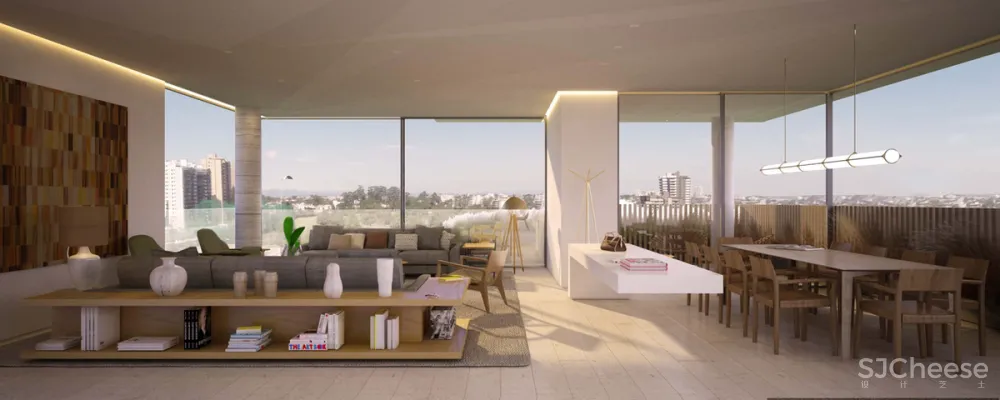 550㎡ 大平层,自然简约的画风比别墅更高级