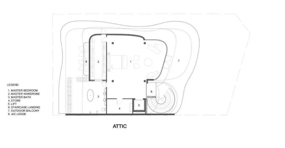 别墅还可以这样设计，从内到外的阶梯式曲线太美！