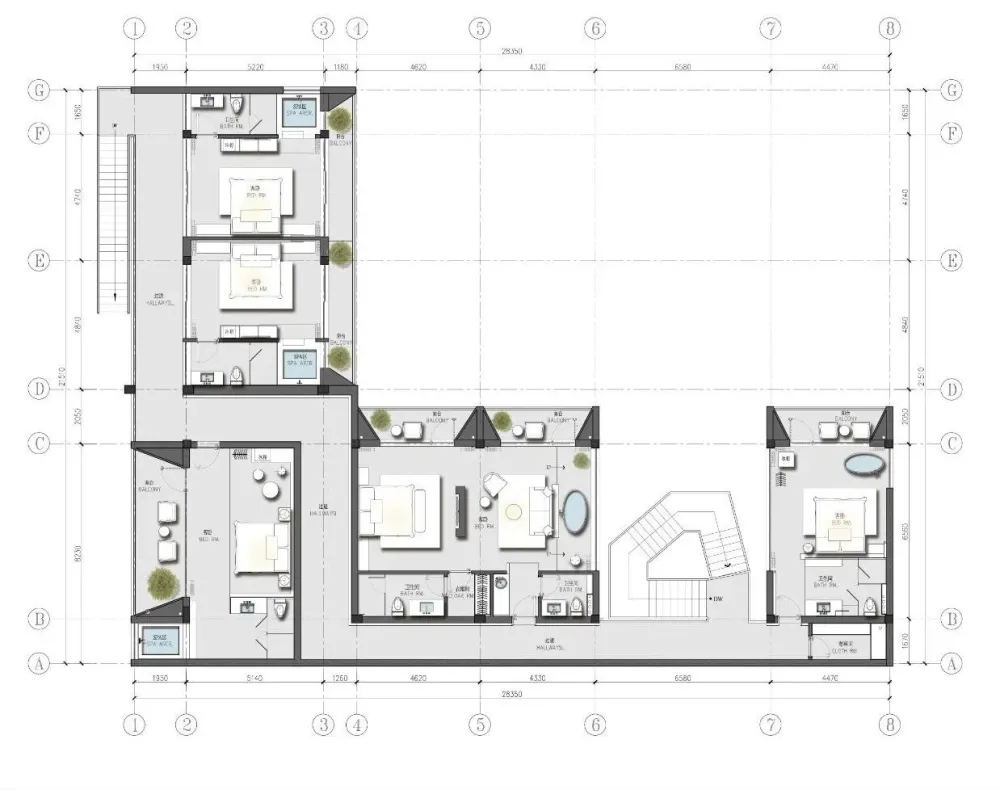 杉树林里的极美民宿