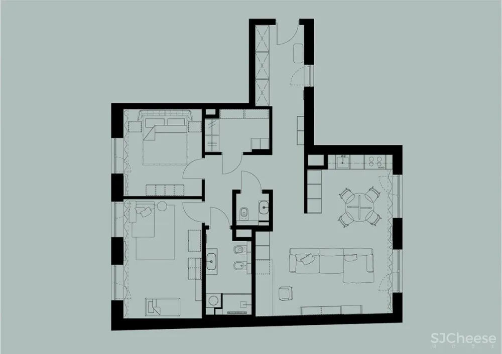 105㎡温润住宅，恬淡舒适！